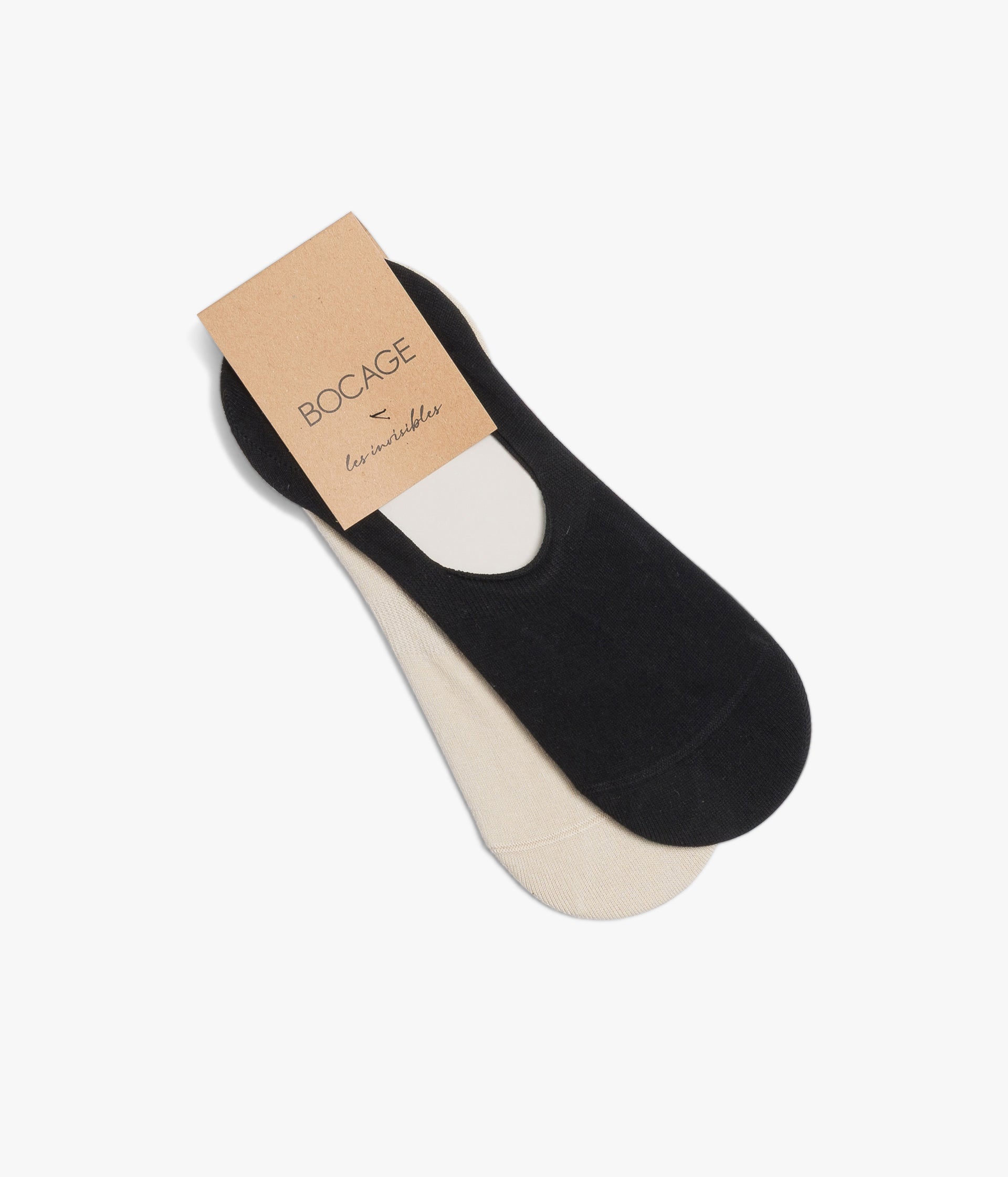 Chaussettes Aramenio noir et beige