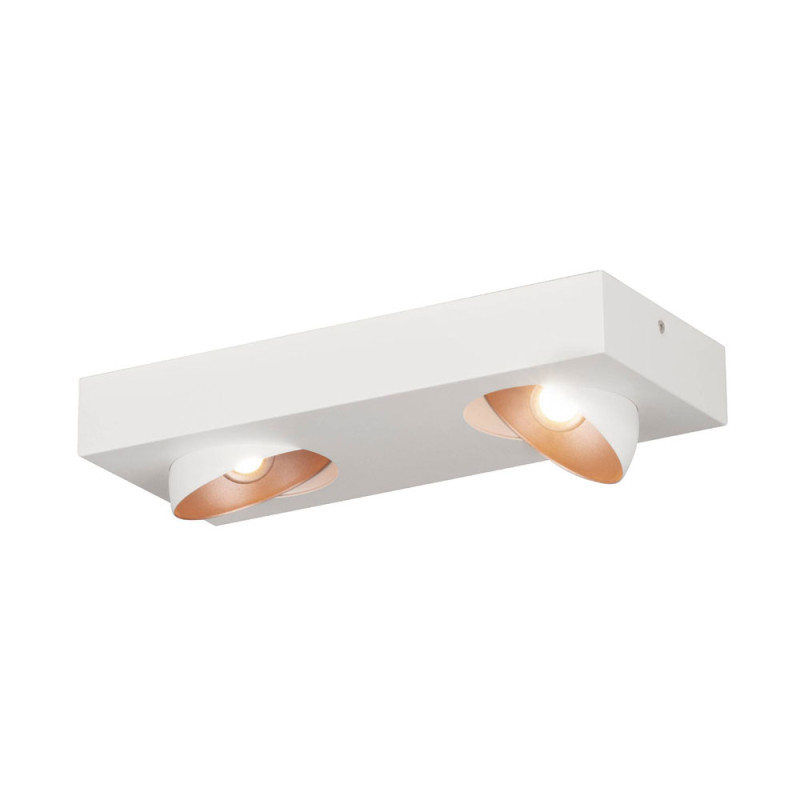 Spot encastrable LED Ronzano blanc et or rose dimmable 2 x 3,3 W EGLO