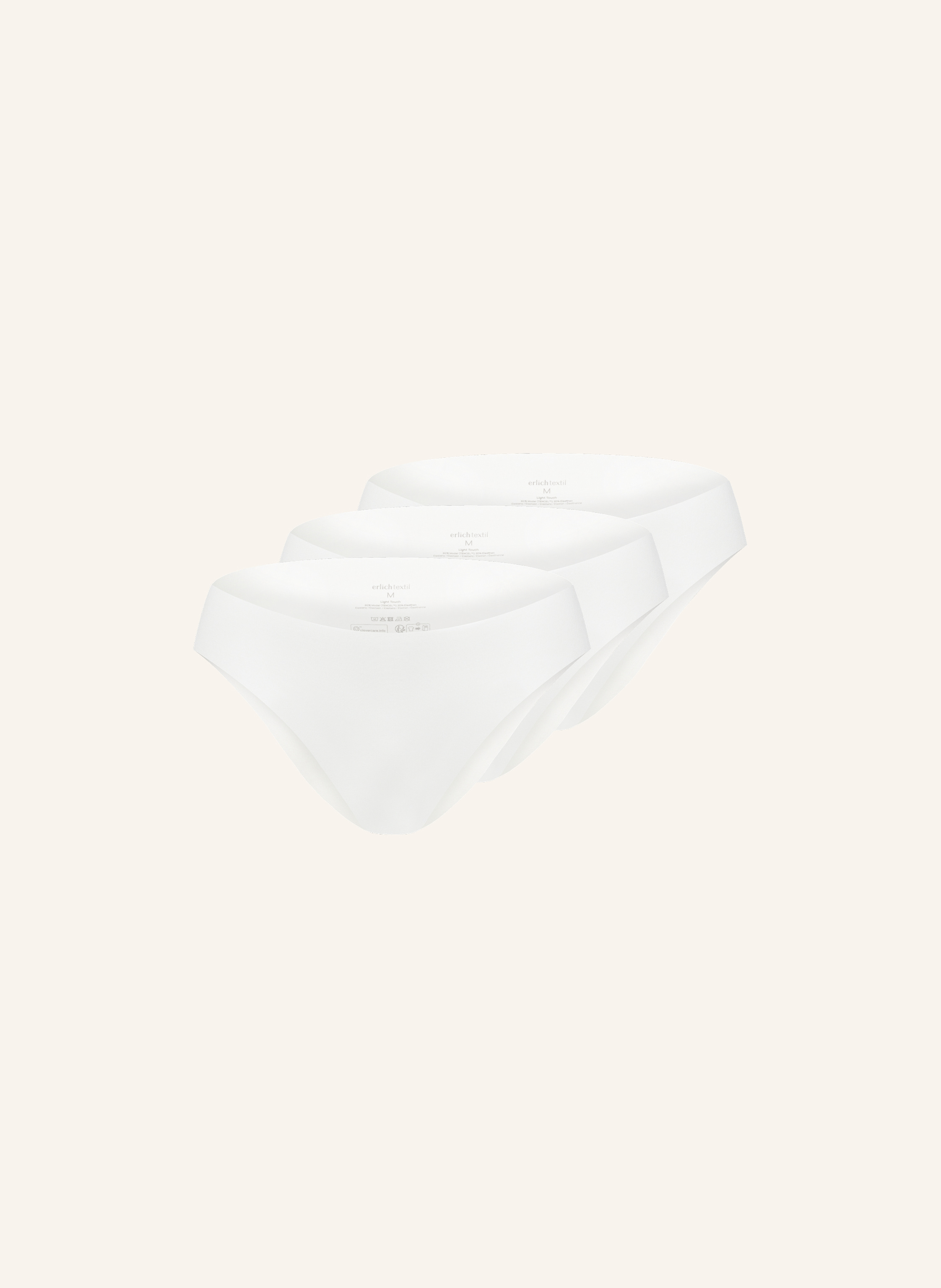 erlich textil 3er Pack Light Touch Brazil Slip mit weichem Modal - nahtlose Kanten