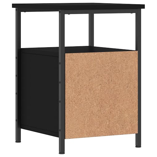 NNEVL Bedside Cabinet Black 34x35.5x50 cm Engineered Wood