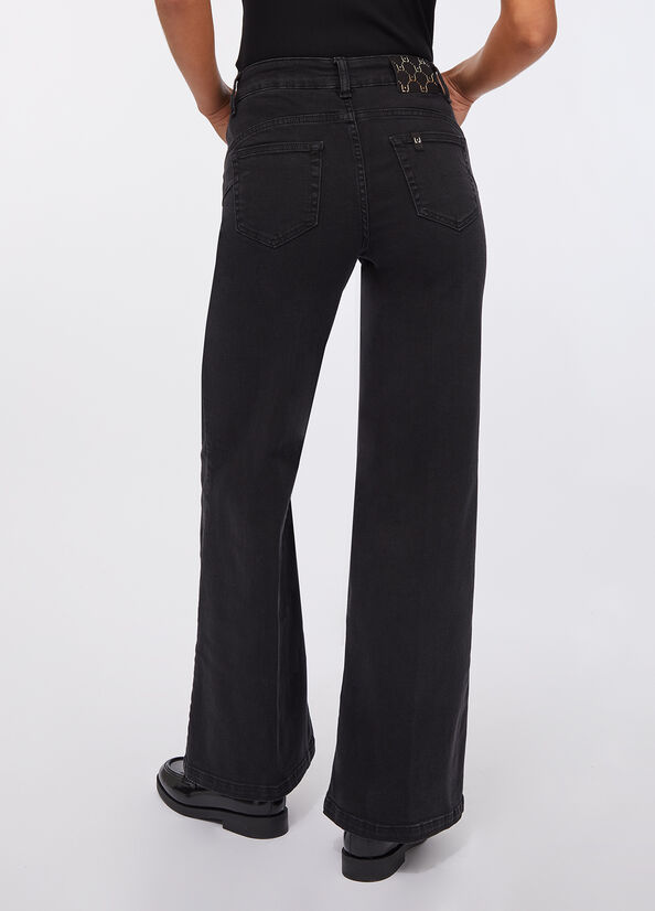 Jeans flare a vita alta