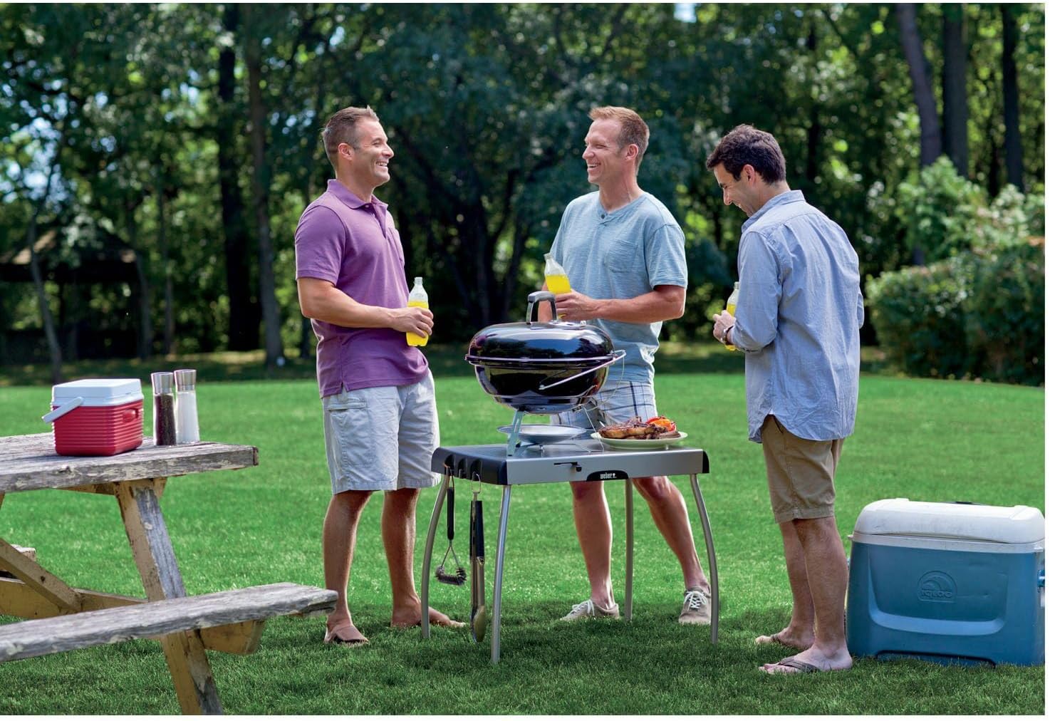 Weber Jumbo Joe Charcoal Grill, 18‑Inch, Black – Lightweight Portable Kettle BBQ Grill with Tuck‑N‑Carry® Lid Lock for Camping, Tailgating & Outdoor Cooking