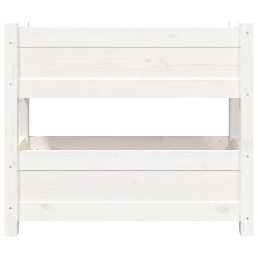 NNEVL Planter White 77x25x66 cm Solid Wood Pine