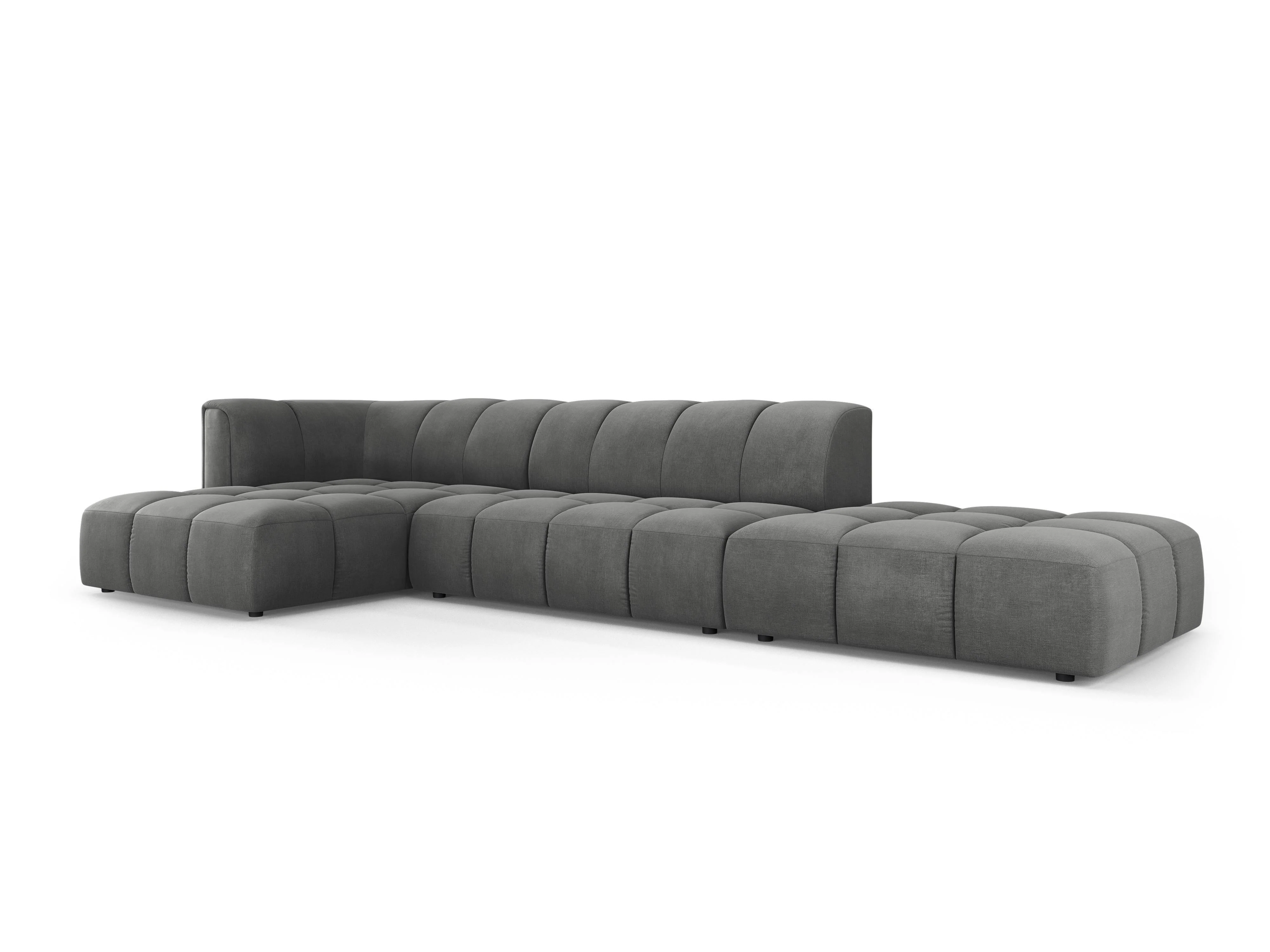 Hoekbank Francesca chenille links 5-zits