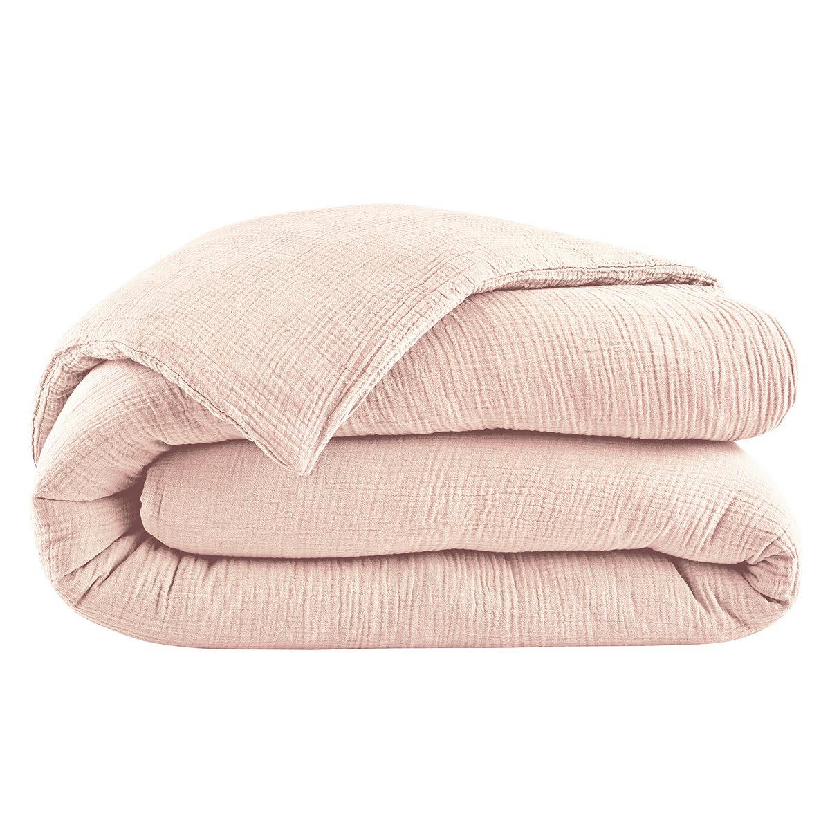 SOURCE - Housse de couette gaze de coton blush 200x200 cm