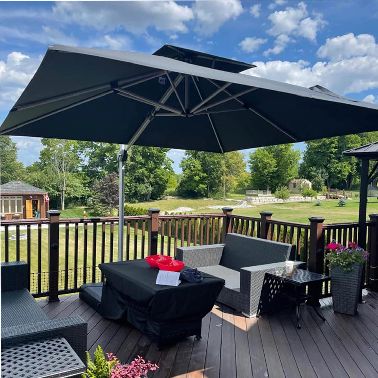PURPLE LEAF Rectangular Parasol