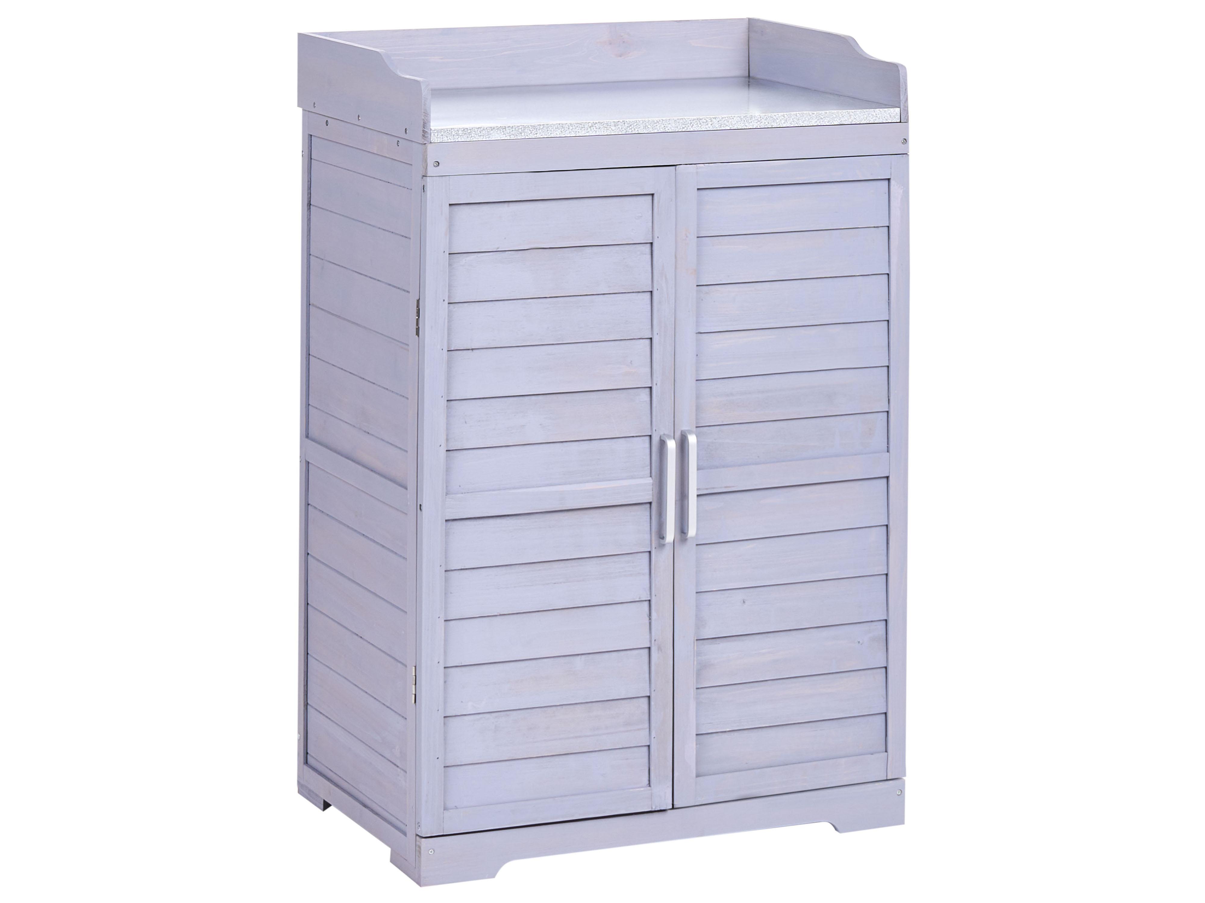 Potting Bench TEREVILLE Fir Wood 100 cm 67 cm Grey