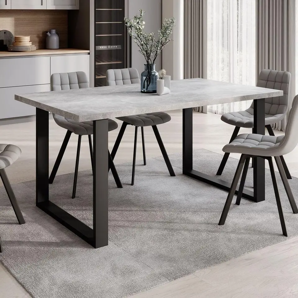 Meubella - Eetkamertafel Butter - Betonlook