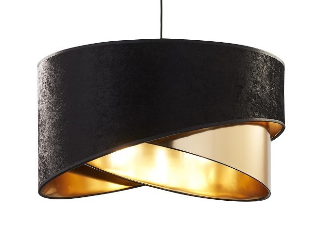 Tercino black/gold lampa wisząca 3 ścięta 500