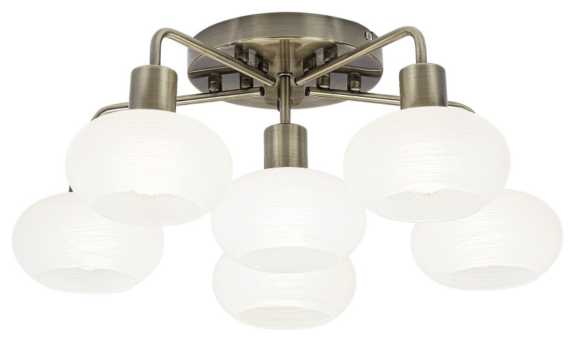 Lampa sufitowa antyczny mosiądz Sorina 6xE14x40W Rabalux