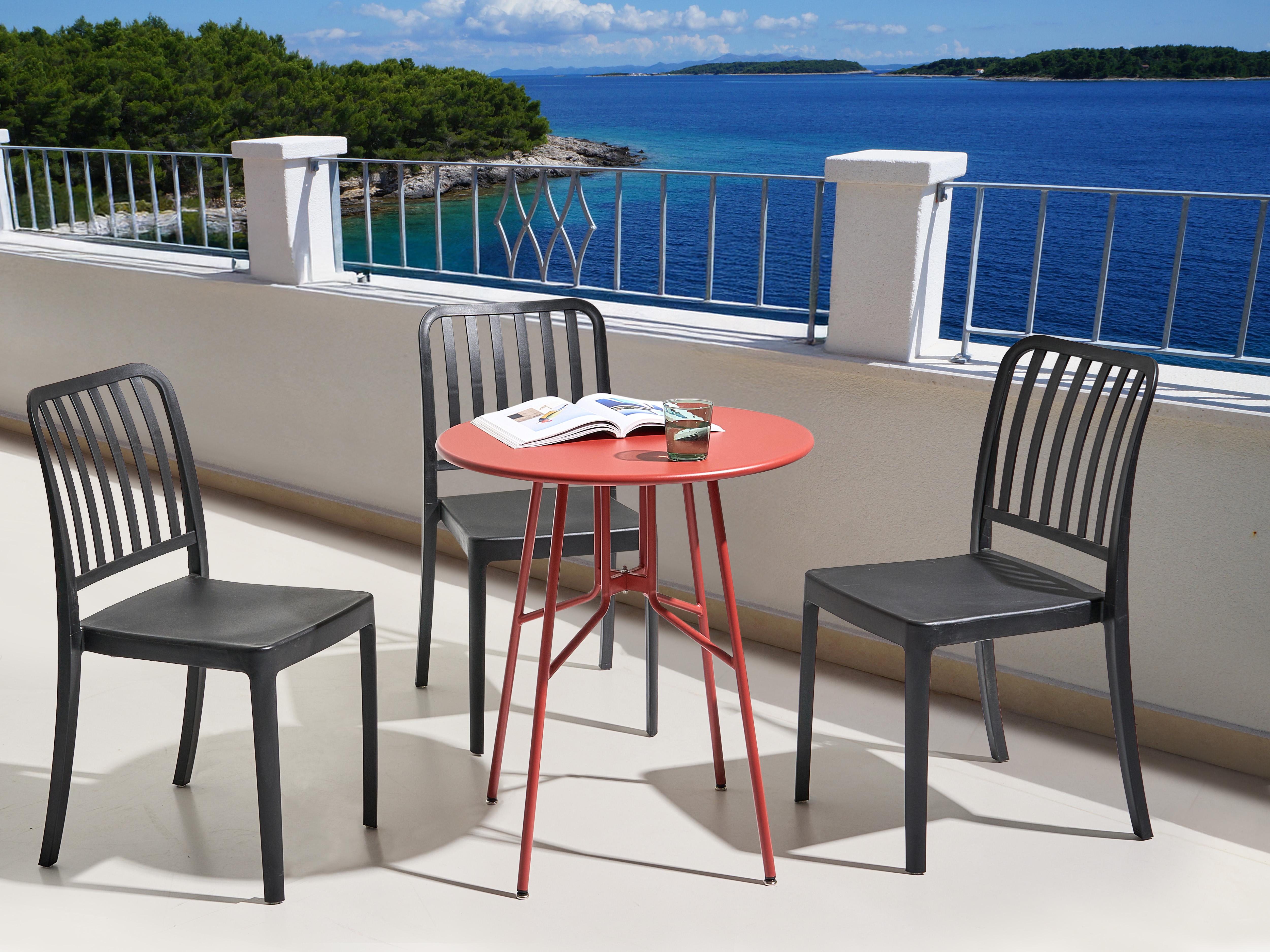 Bistro Table TALTAL 64 cm 64 cm Metal Red
