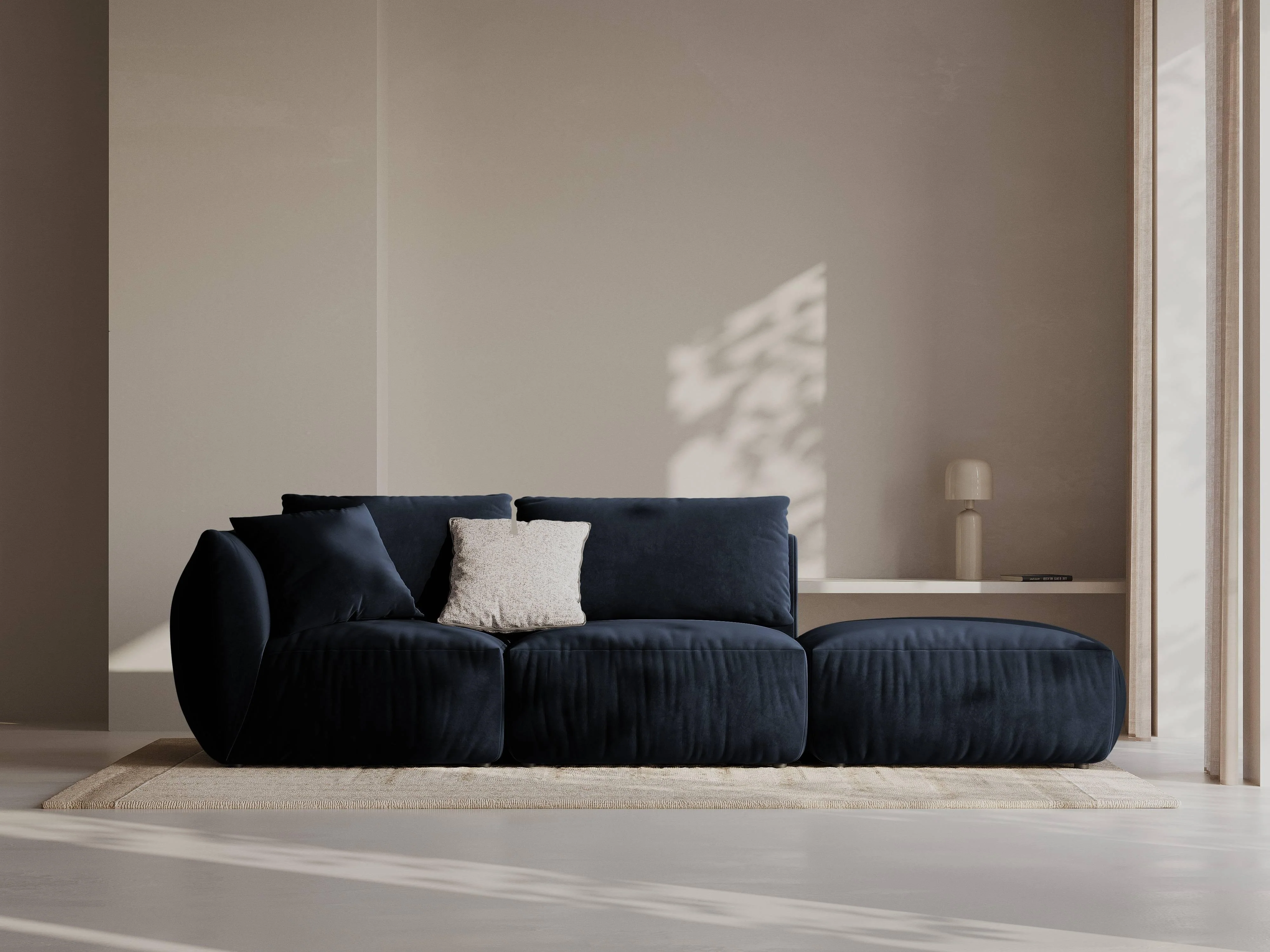 Hoekbank Chris 3-zits rechts velvet