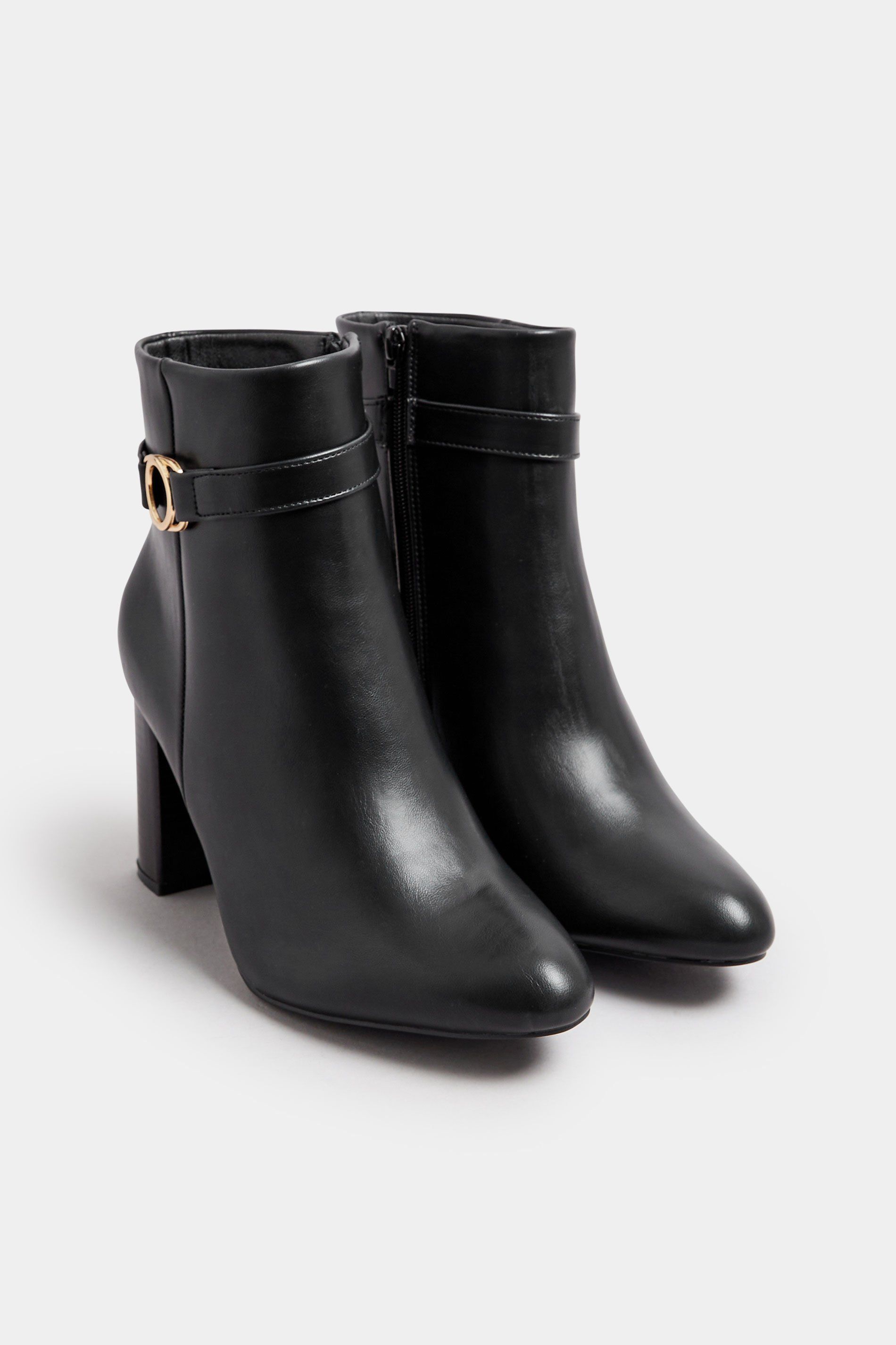 Yours Buckle Detail Ankle Boots
