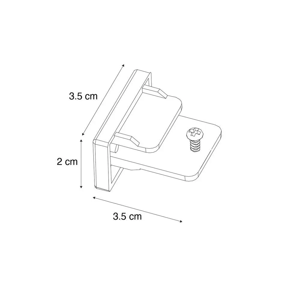 Qazqa railverlichting accessoire iconic 1faserail wit