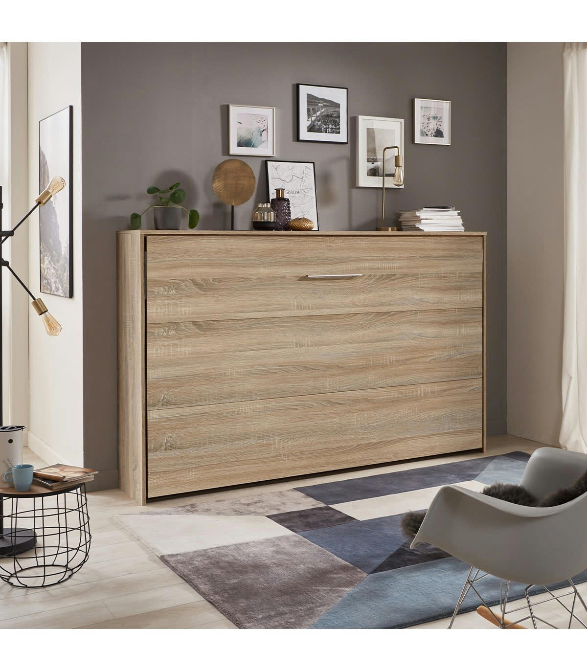 - Lit escamotable horizontal 120x200 - L212 cm