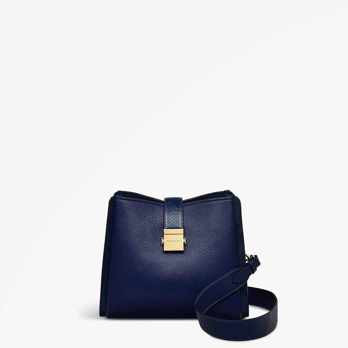 Sloane Street - Faux Snake Medium Ziptop Cross Body Bag - RHD13104