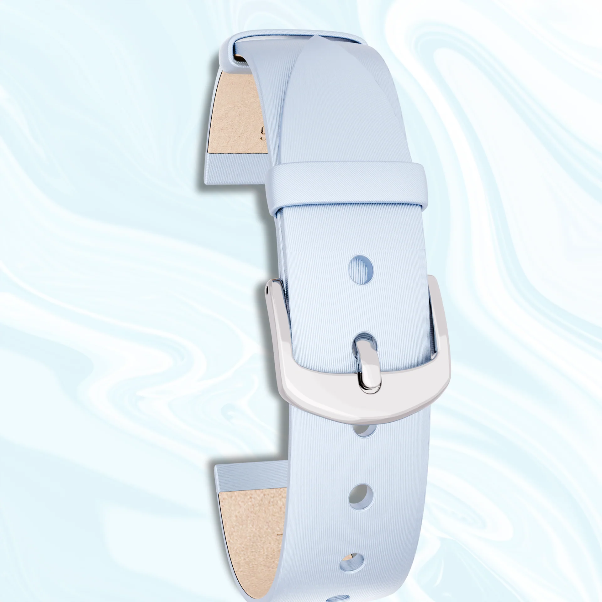 Satin Leather Sky Blue (16mm)
