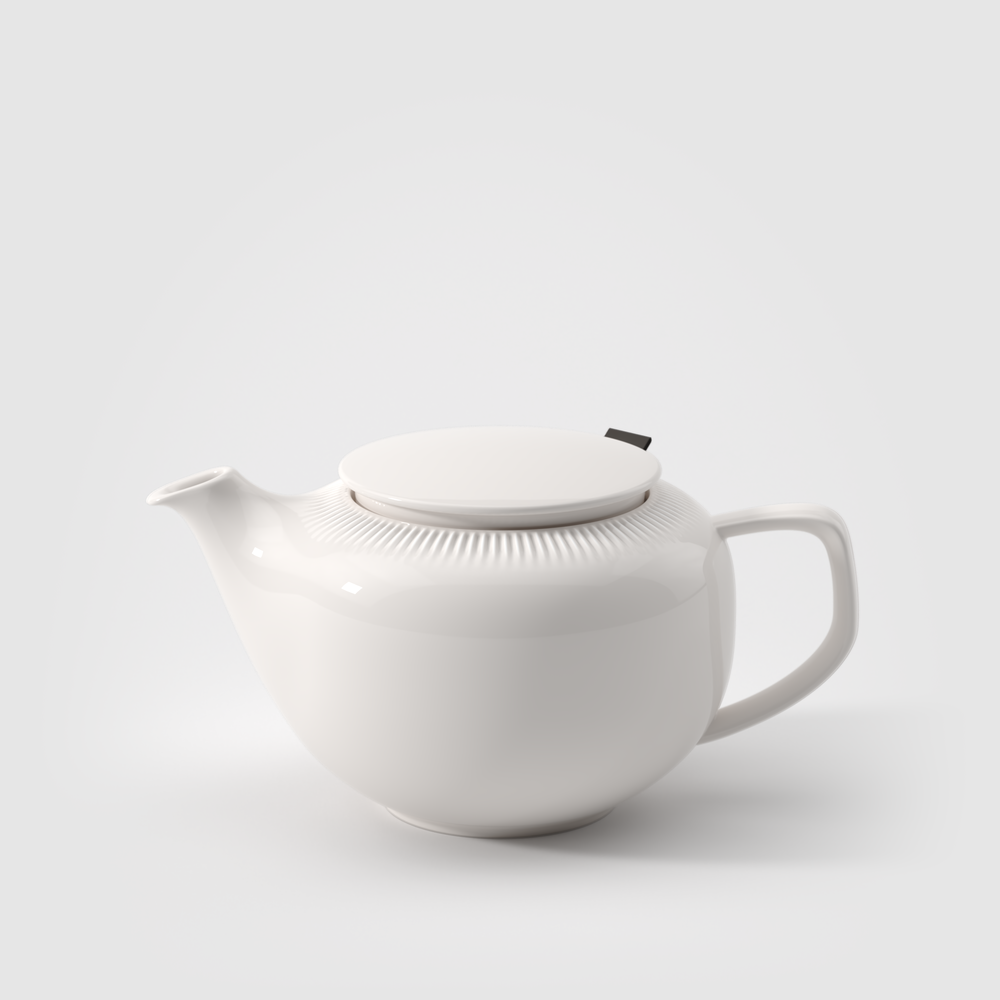 Afina Teapot - White, 14.3 oz, Premium Porcelain