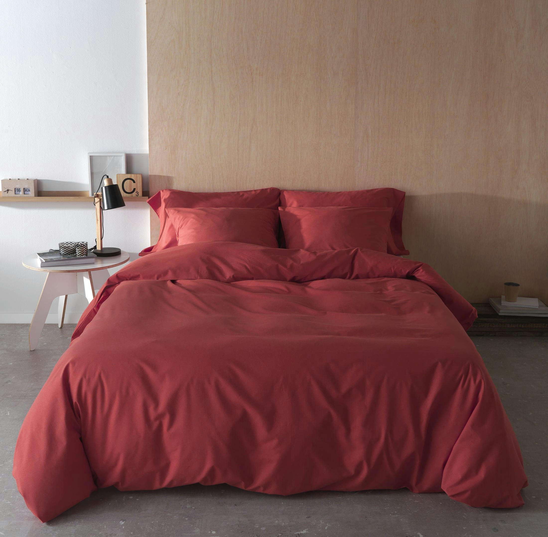 ROJO - Housse de couette Coral 100% coton 200 fils 150x220 cm