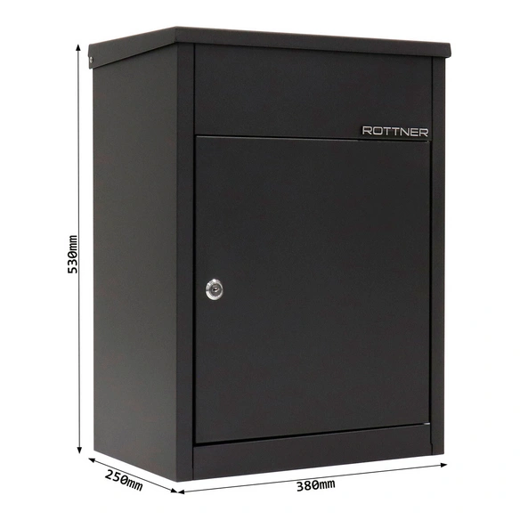 Paketbox »BKS«, schwarz, Stahl, (B x H:) 38 x 53,5 cm