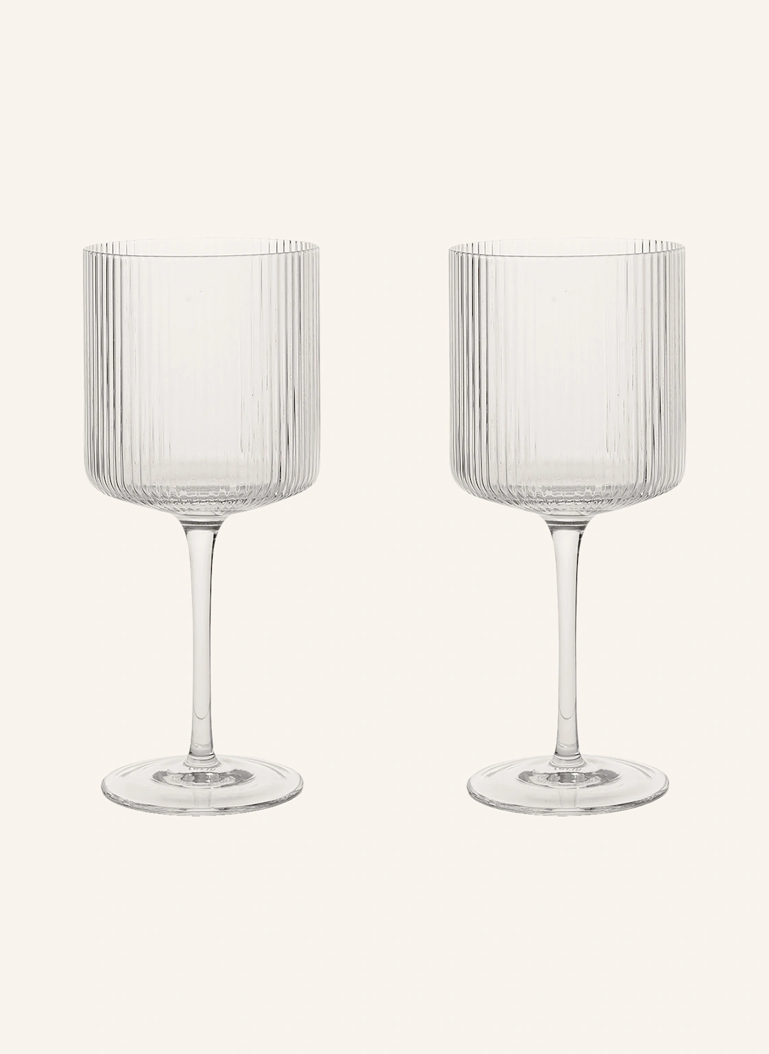 Ferm LIVING 2er-Set Weingläser RIPPLE