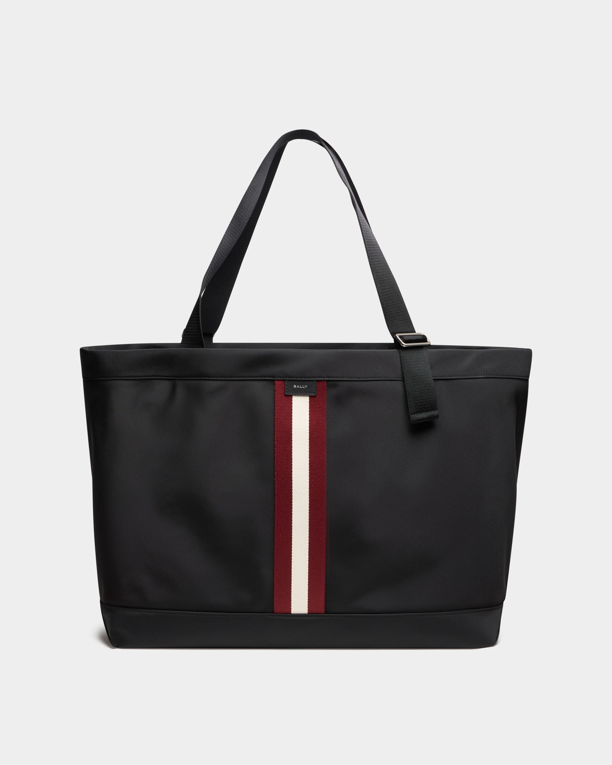 Code Tote Bag aus schwarzem Nylon