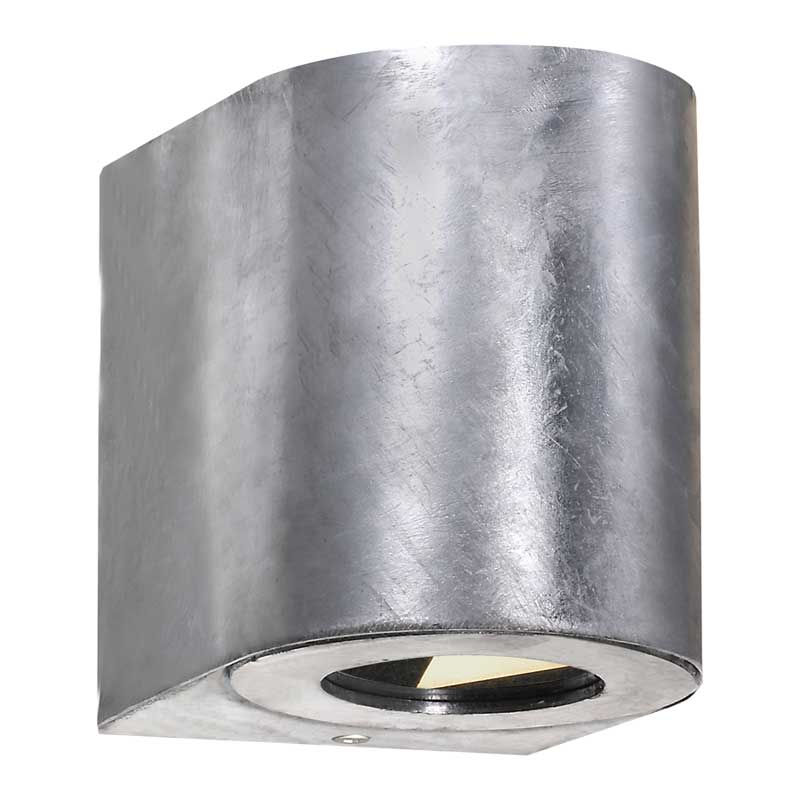 Nordlux Canto Wandlamp Buiten | 2-lichts LED | 2700K | IP44 | Verzinkt | Rond | Seaside
