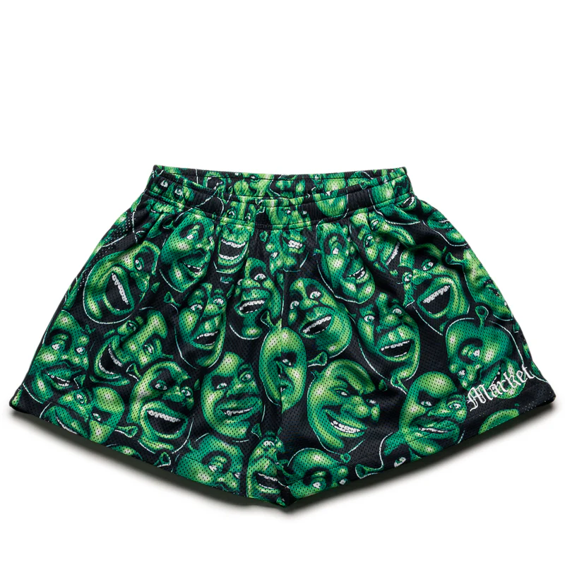 Market x Shrek AOP Mesh Shorts - Black/Green