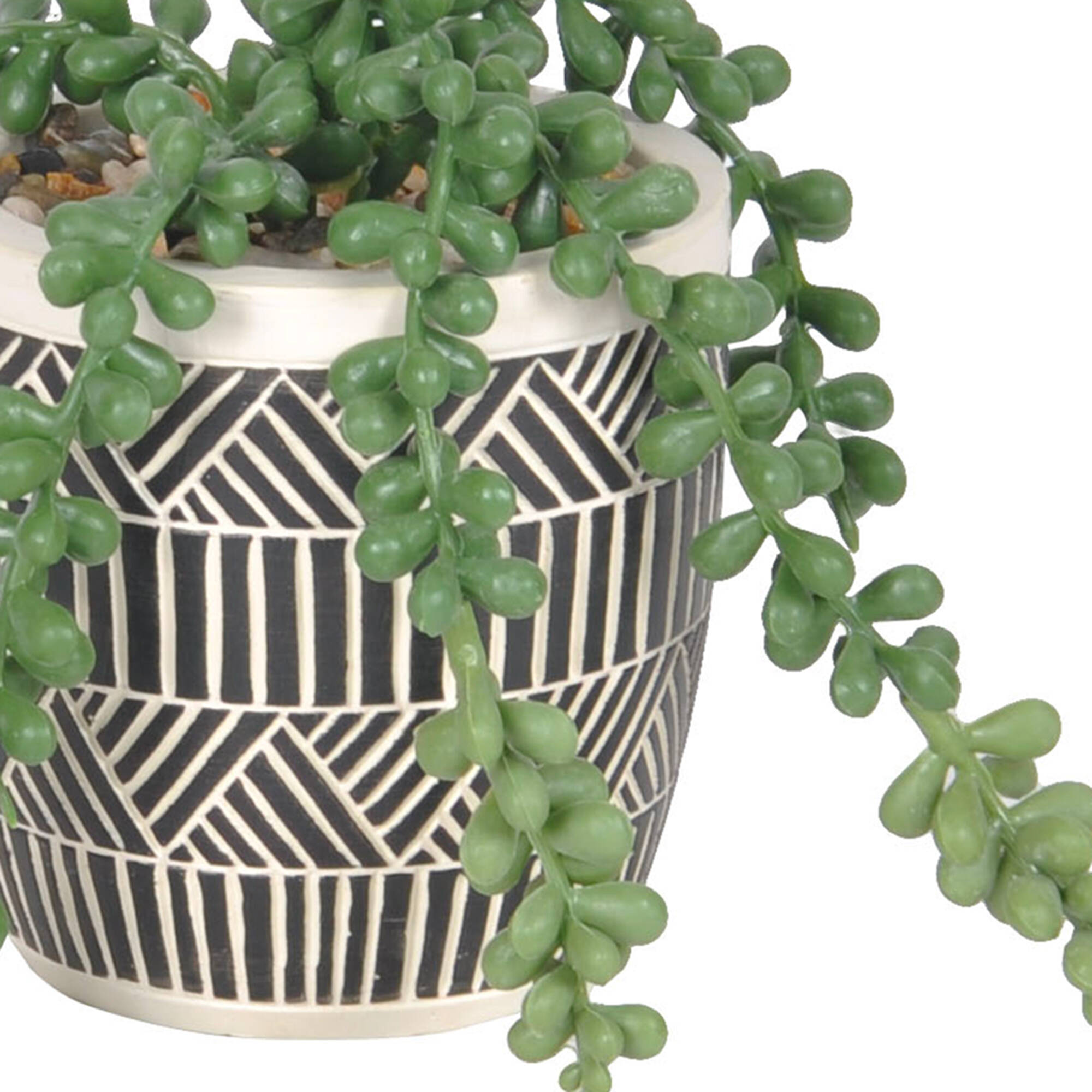 Plante artificielle et pot en ciment
