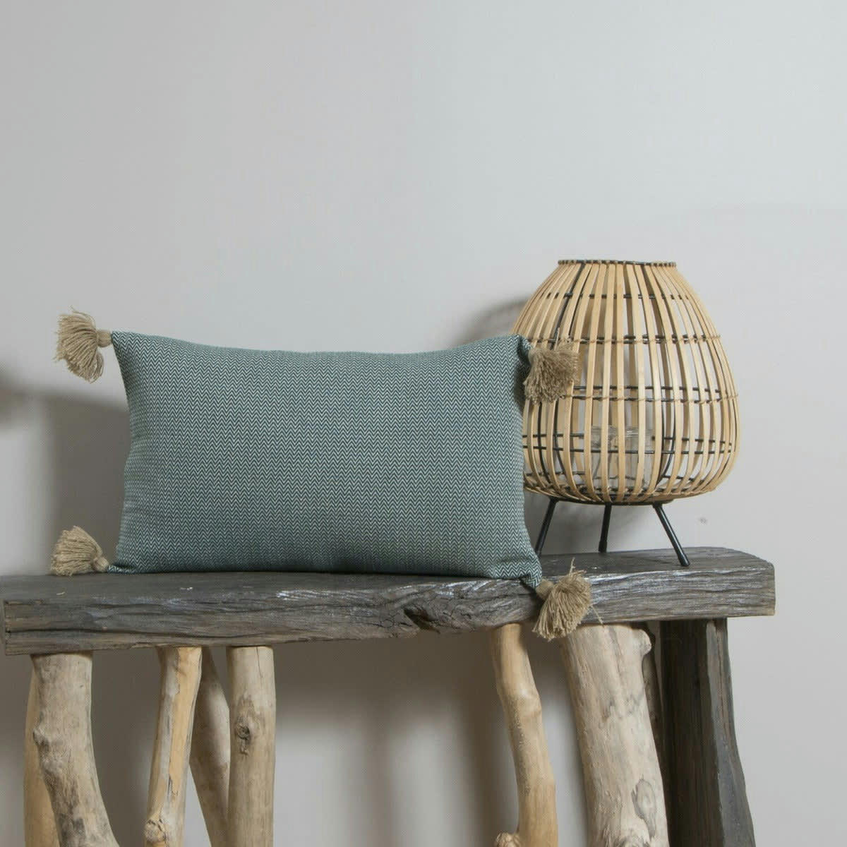 STOCKHOLM - Housse de coussin coton  50x30 vert kaki