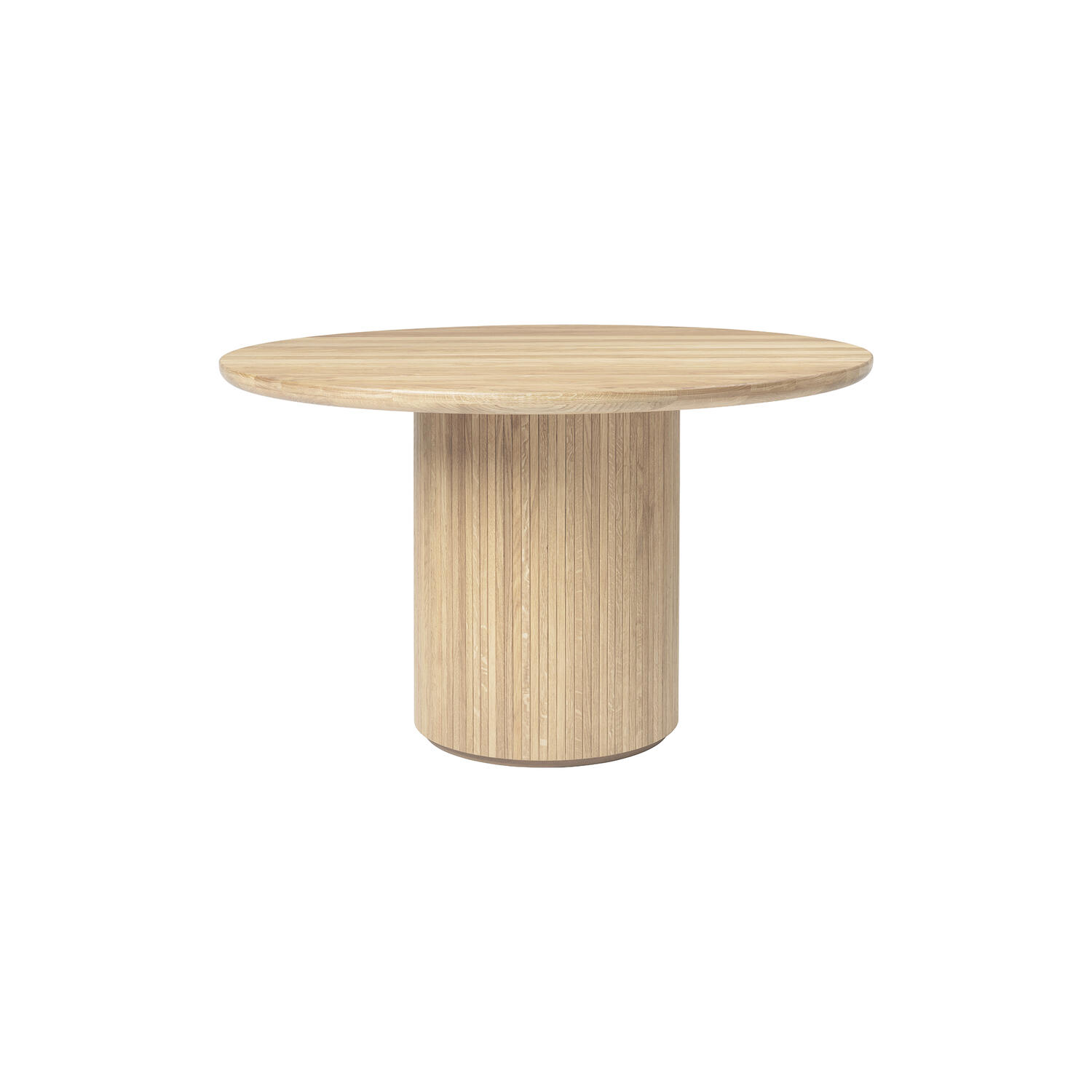 Moon Round Dining Table, soap treated oak