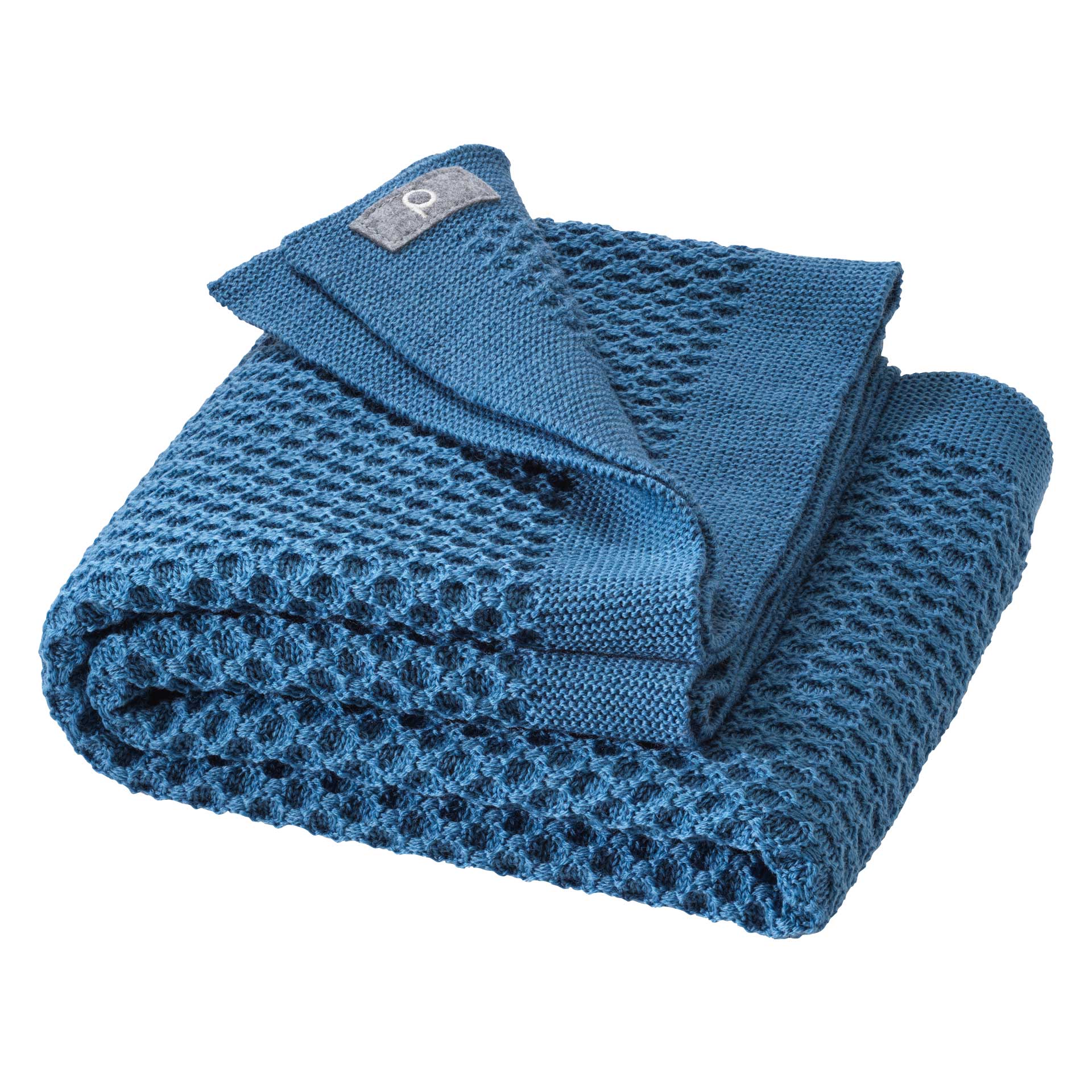 Waben-Strickdecke