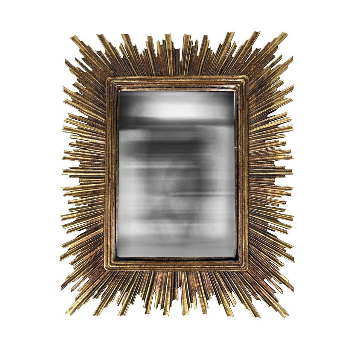 - Miroir convexe rectangle doré 23,4x28,2cm