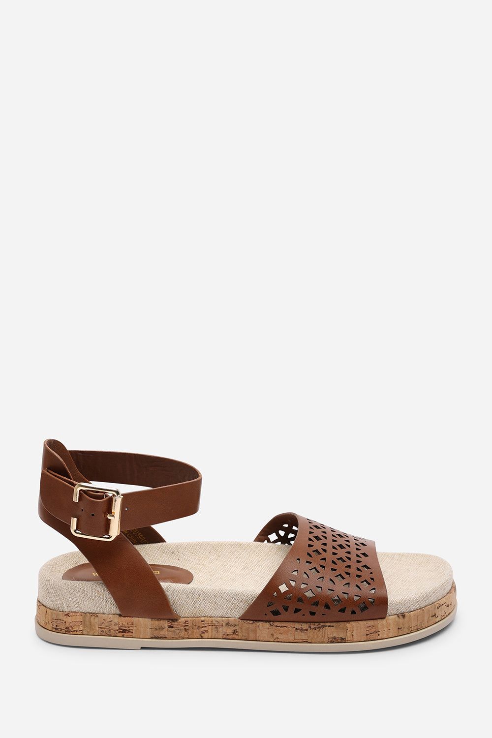 Where's That From Bask Cutout Design Flatform Sandal