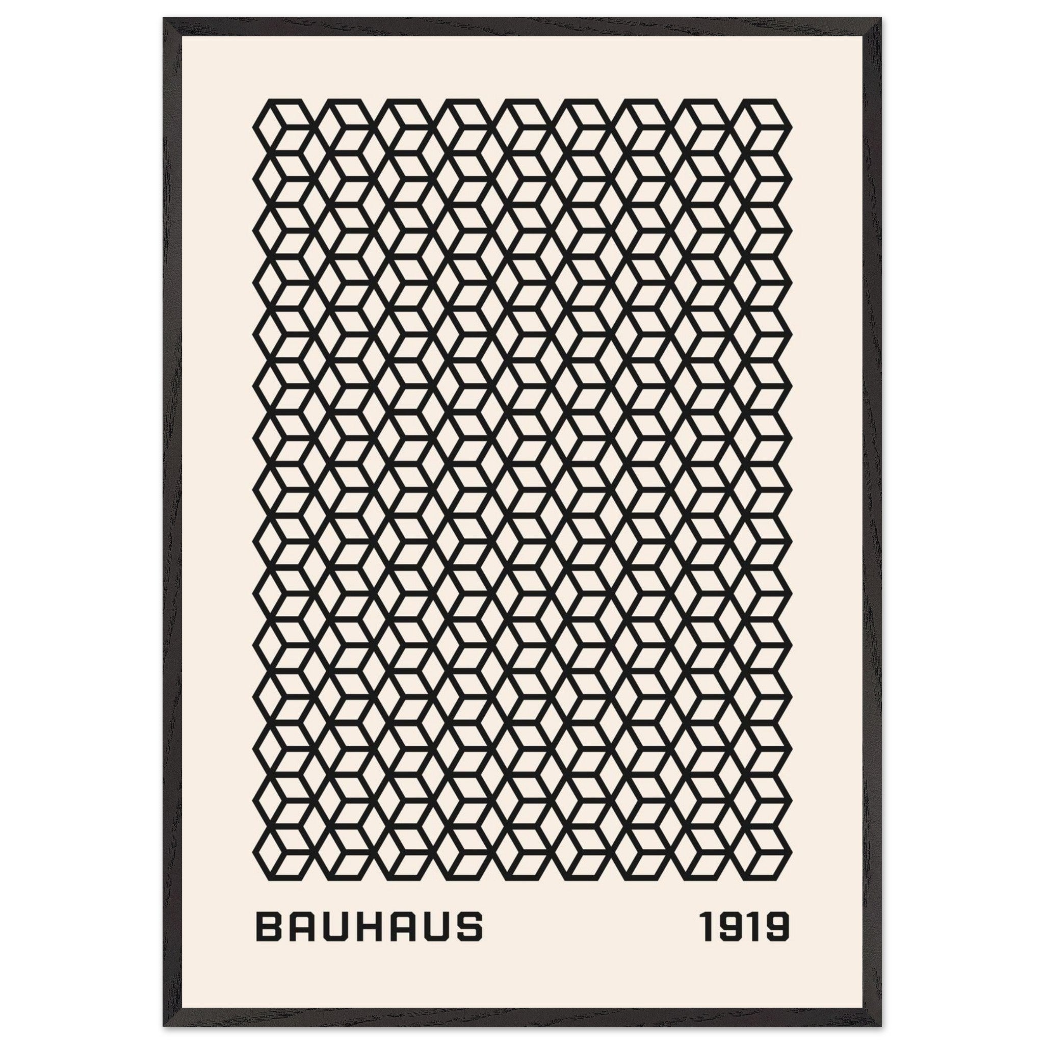 Artfulprints Poster met Lijst Bauhaus - 1919 beehive  - 70x100 cm - Zwart / Wit