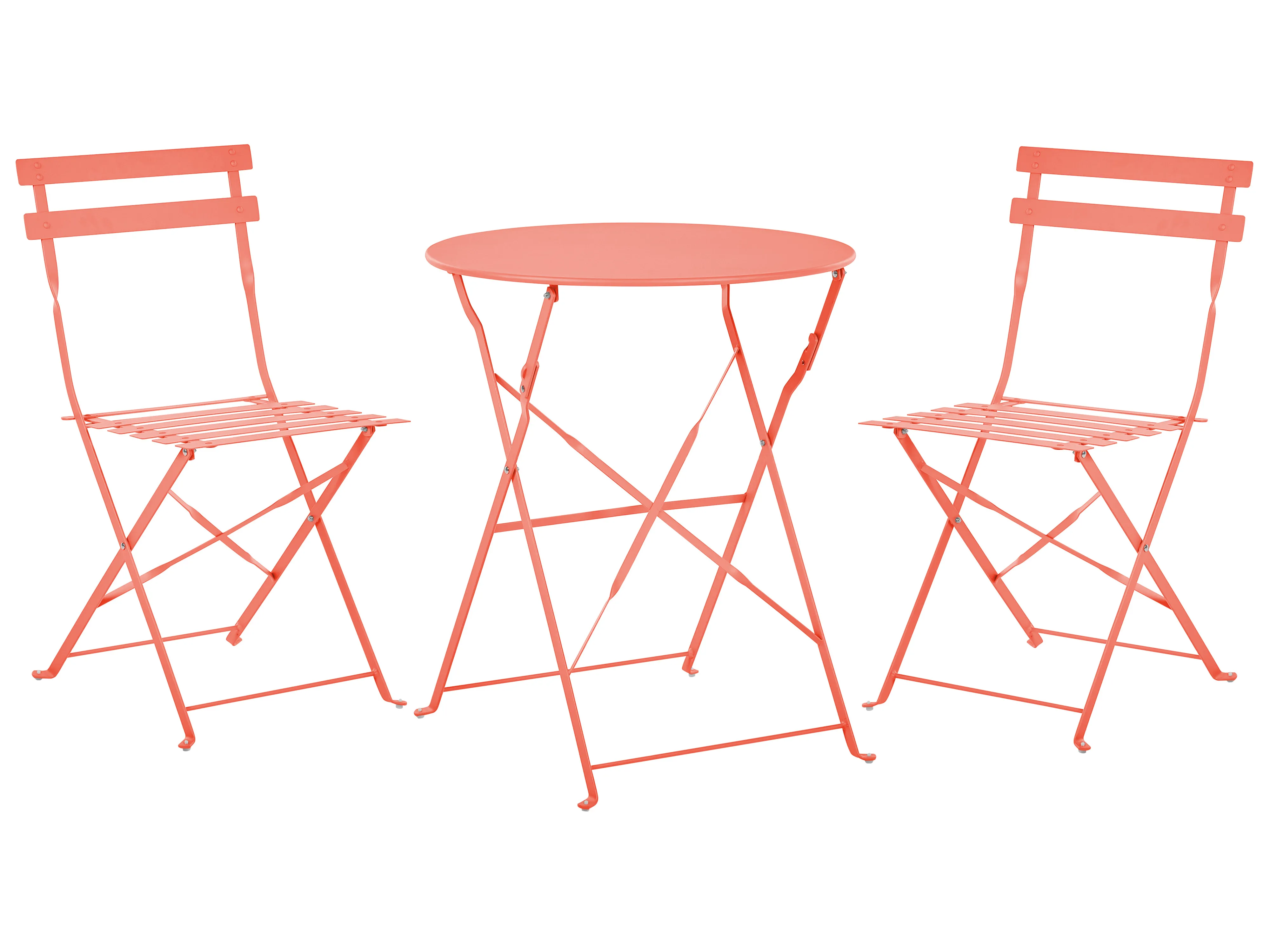 Bistro Set Folding FIORI Metal Coral