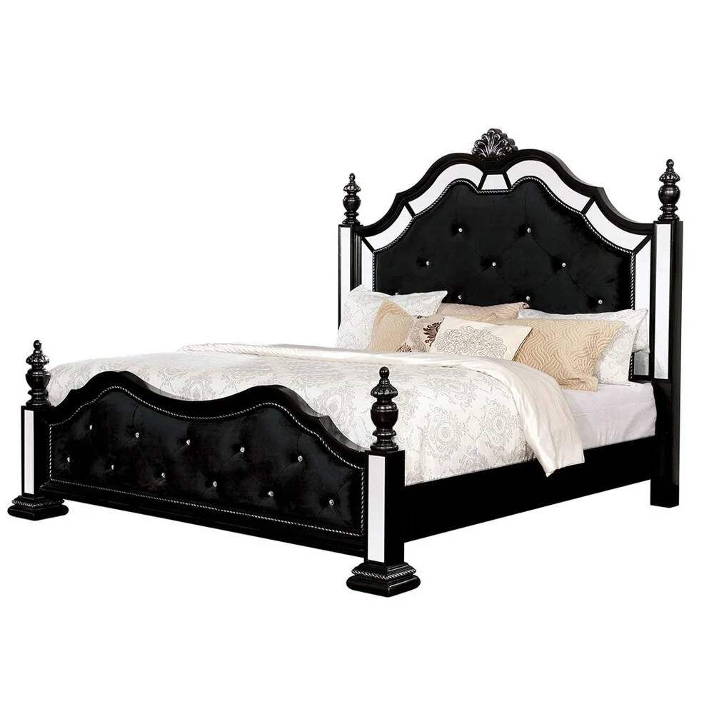 Ava 5 Pc. Queen Bedroom Set w/ 2NS in Black