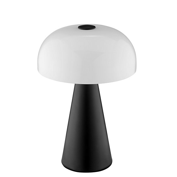 Lampe à poser Crescent métal noir mat et verre H.35,3cm IP20 E14 Brilliant