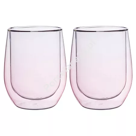 Kpl. 2 szklanek termicznych 300 ml Altom Design - Andrea Różowe 07.AND.8152