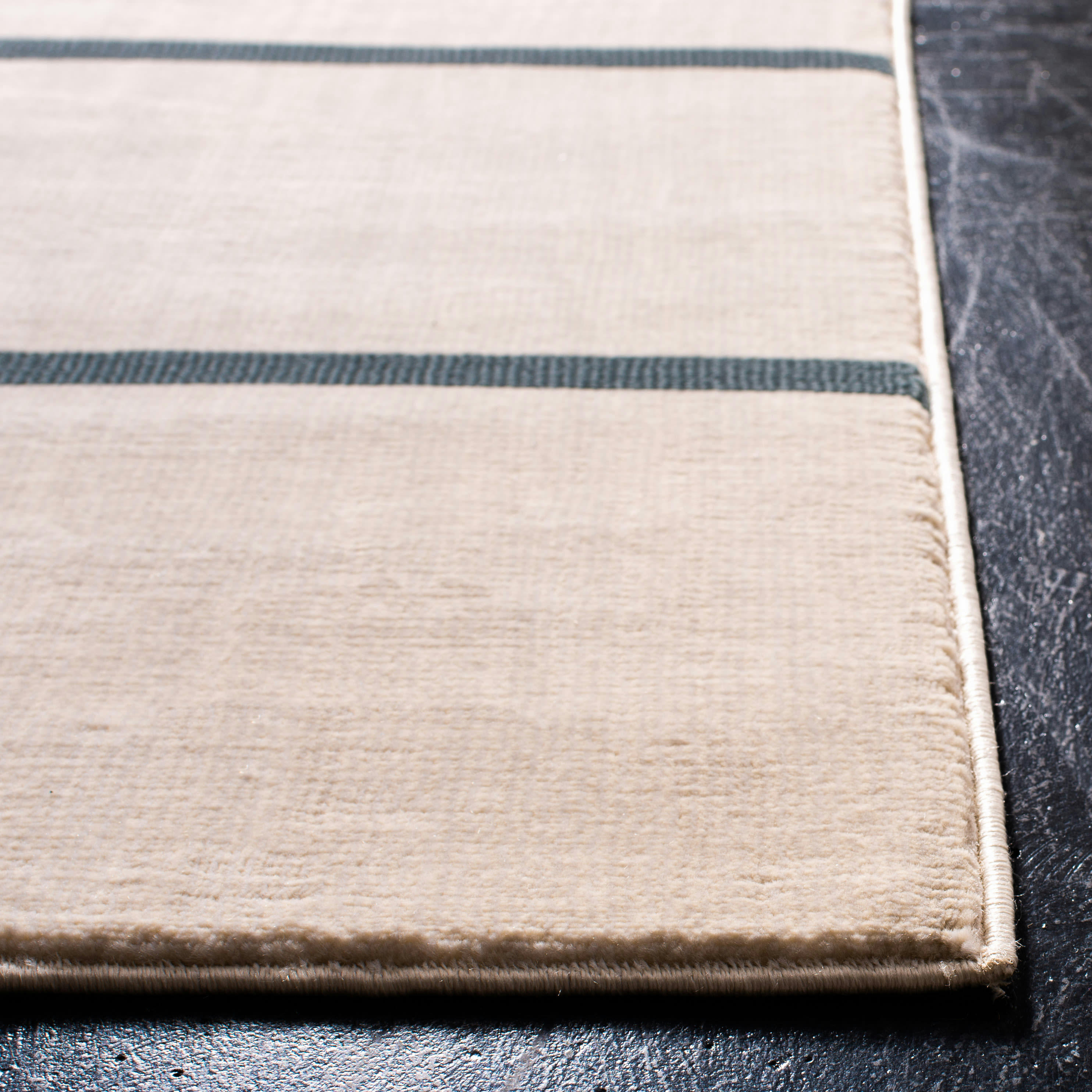 ORWELL - Tapis de salon interieur en ivoire & marine, 160 x 231 cm