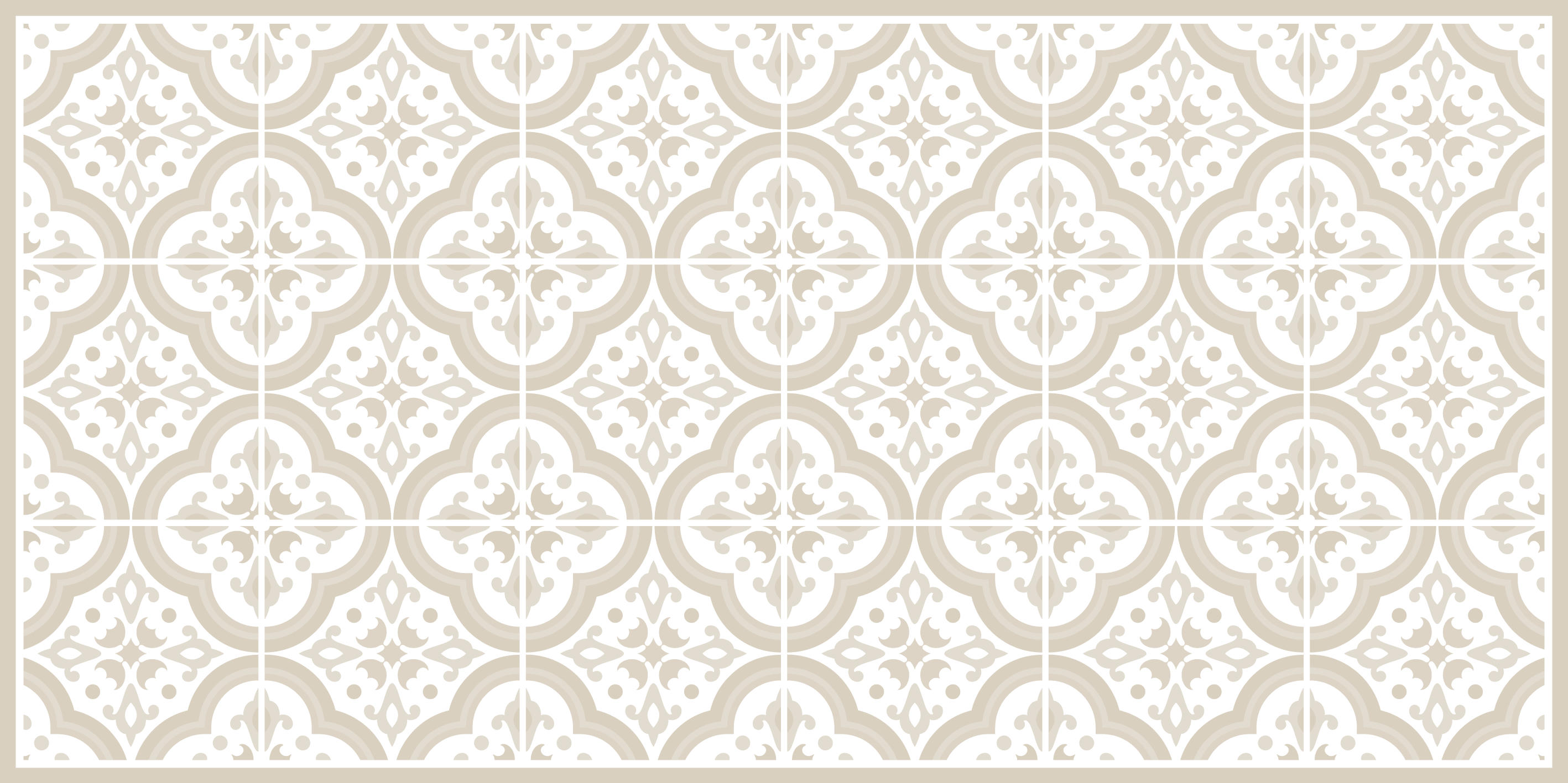 LISBONA - Tapis en vinyl cuisine écru lisbonne 48x98 cm