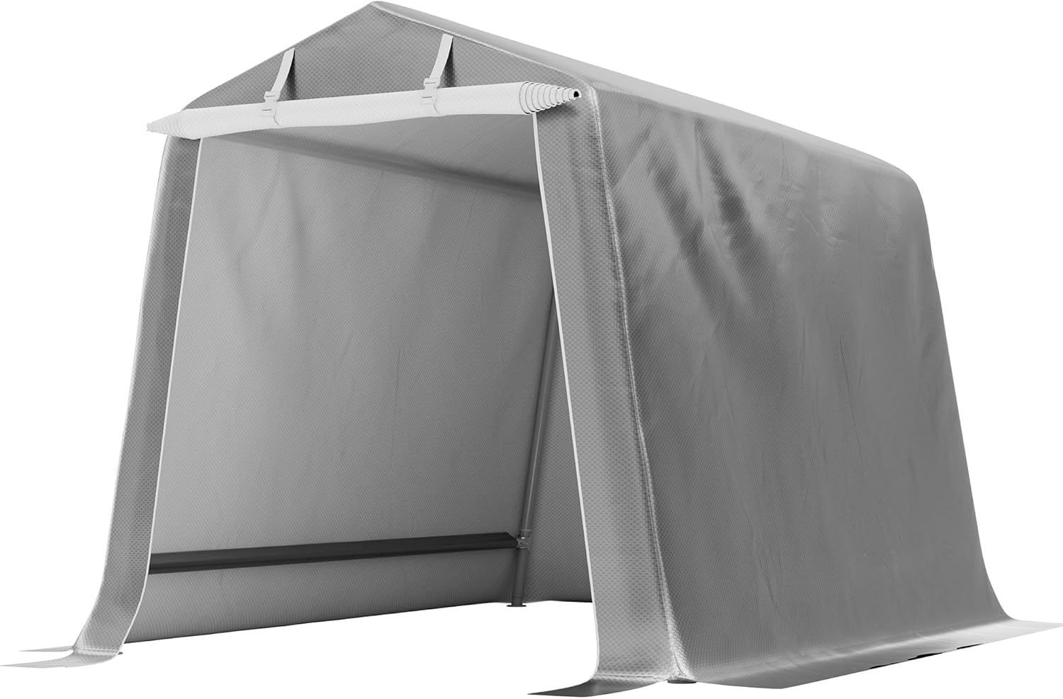 Shintenchi 6x6 FT Motorcycle Carport,Portable Storage Shed with Roll-up Zipper Door,Heavy Duty Portable Garage,UV Resistant & Waterproof Tarp,Storage Tent for Motorcycle,Bike,Garden Tools,Grey
