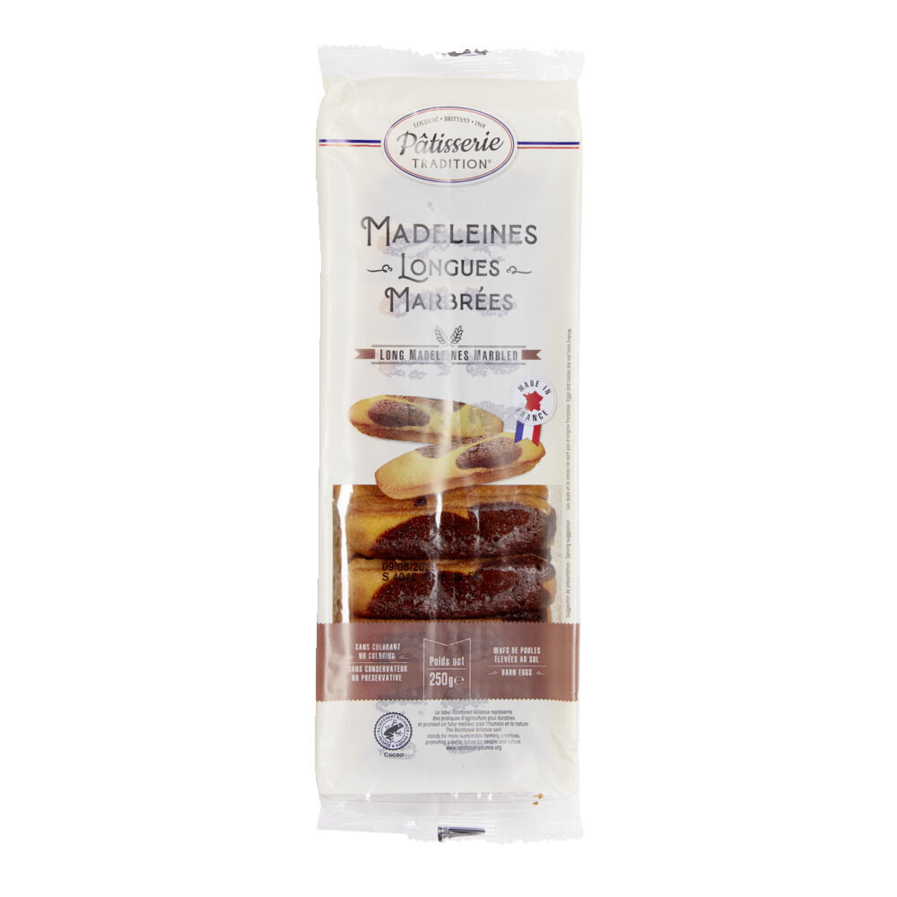 Madeleines longues marbrées 250gr