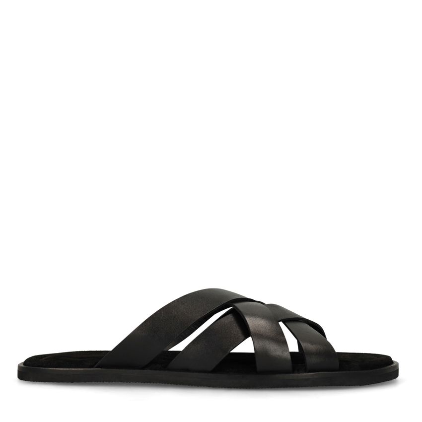 Van Lier Zwarte leren veterschoenen