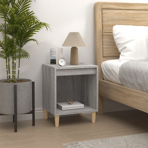 NNEVL Bedside Cabinets 2 pcs Grey Sonoma 40x35x50 cm
