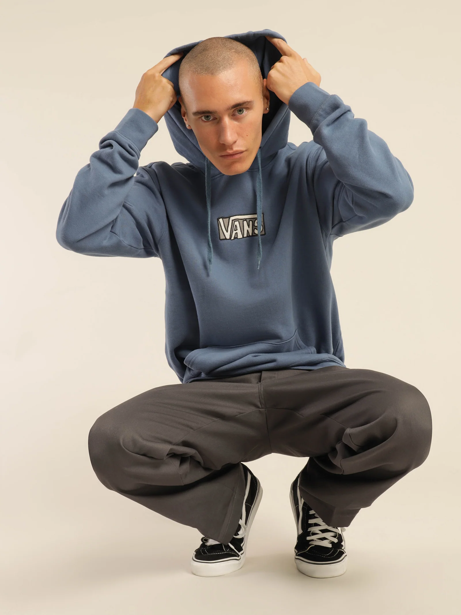 Seasonal Color Vintage Wash Pull Over Hoodie