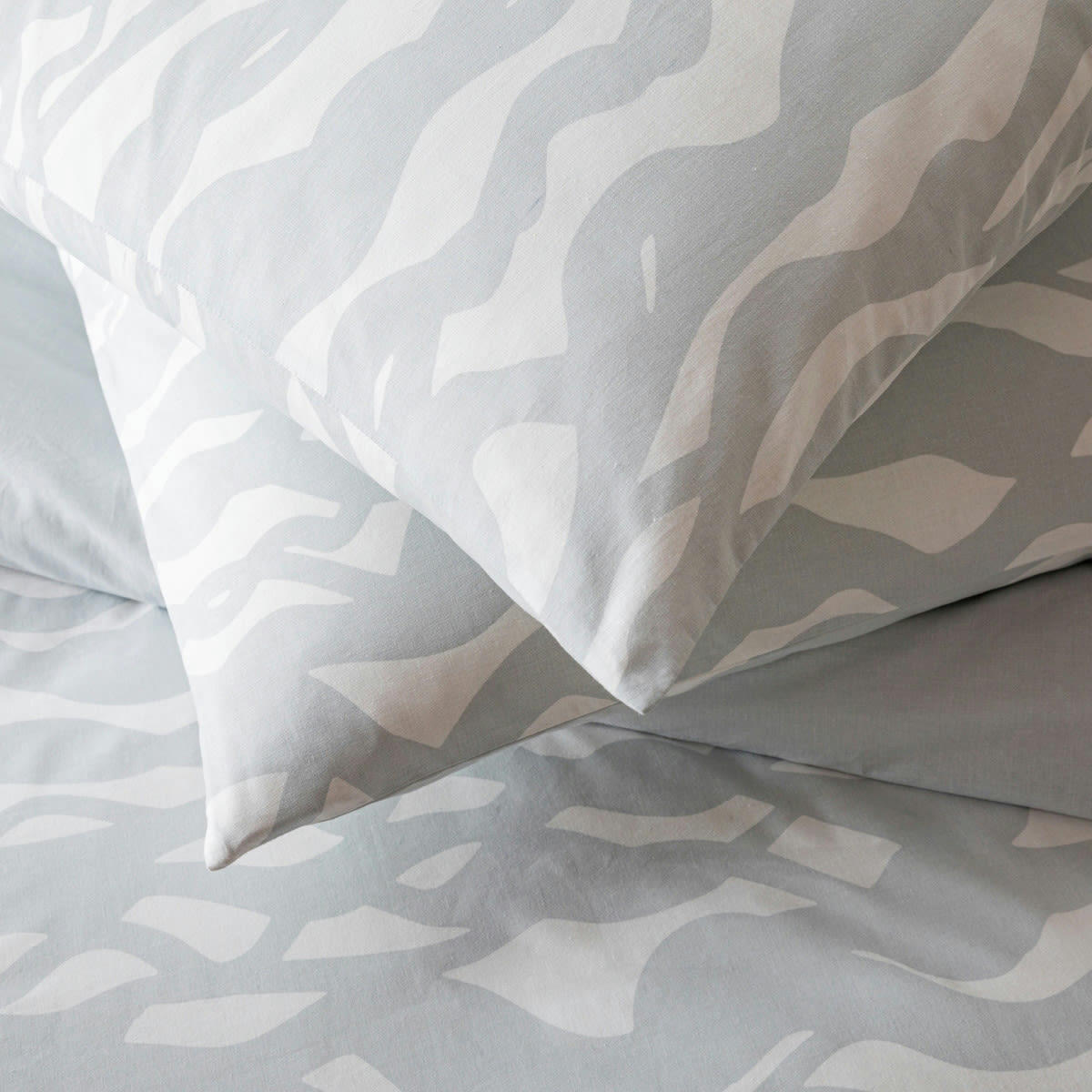 NORDIC - Parure de lit 2 personnes coton  imprimé nuage 240x220cm