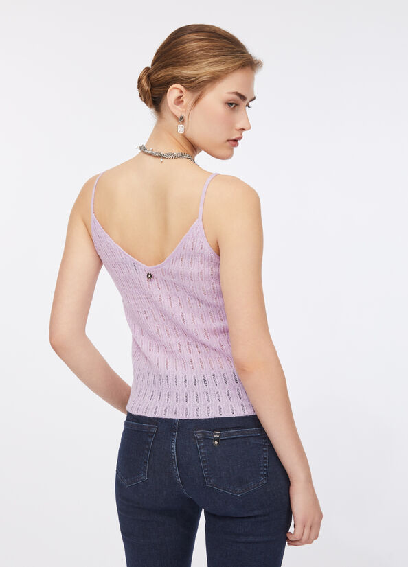 Top in lana e alpaca