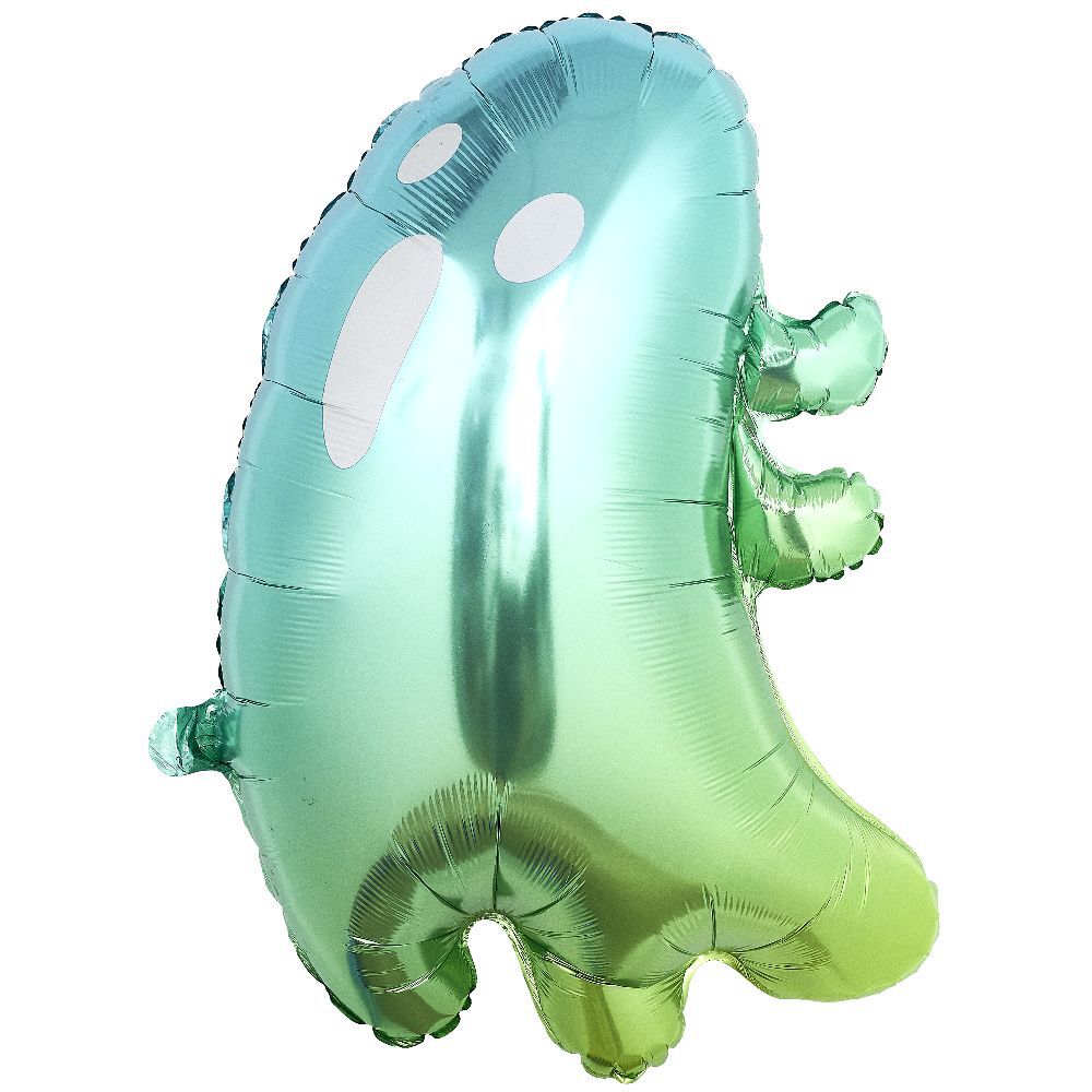 Ballon aluminium Halloween fantôme bleu-vert 60xH80cm