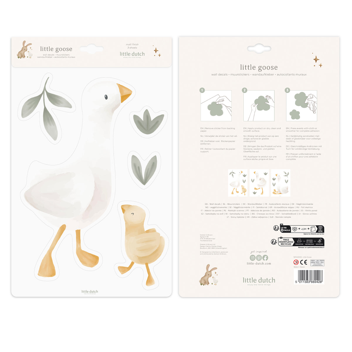 Little Dutch Muursticker - Little Goose - 21x30cm